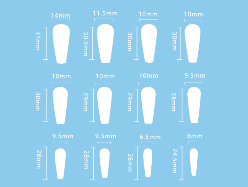 Nail Tips Size