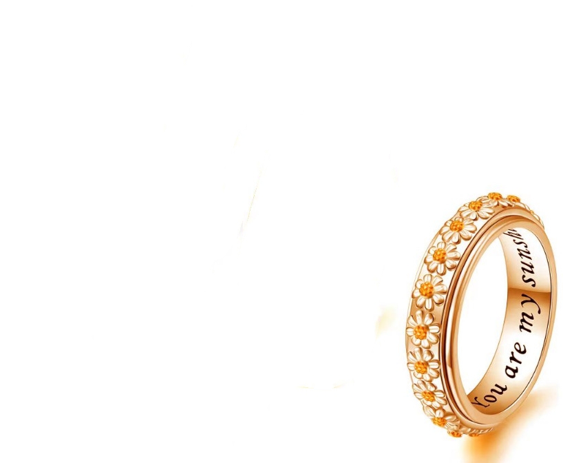 Rotatable Ring - Floral Elegance