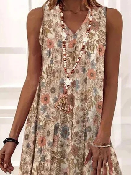 Casual Loose Floral Dress