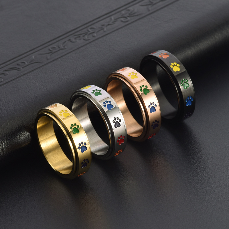 Rainbow Stainless Steel Rotatable Ring - Image 4