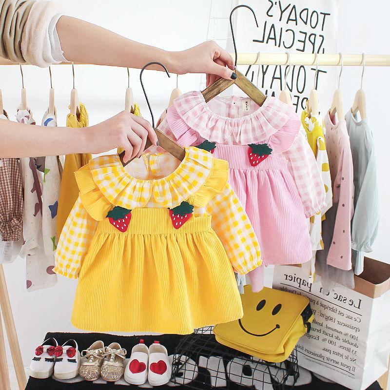 Check Long Sleeve Dress for Children