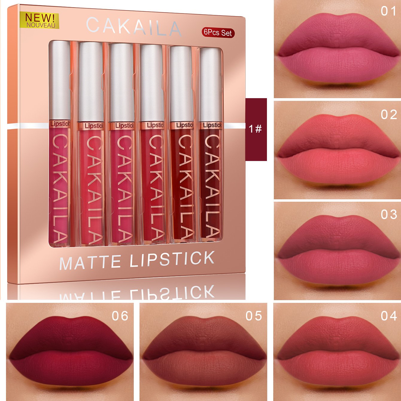Matte Nonstick Lip Gloss Set Image 5