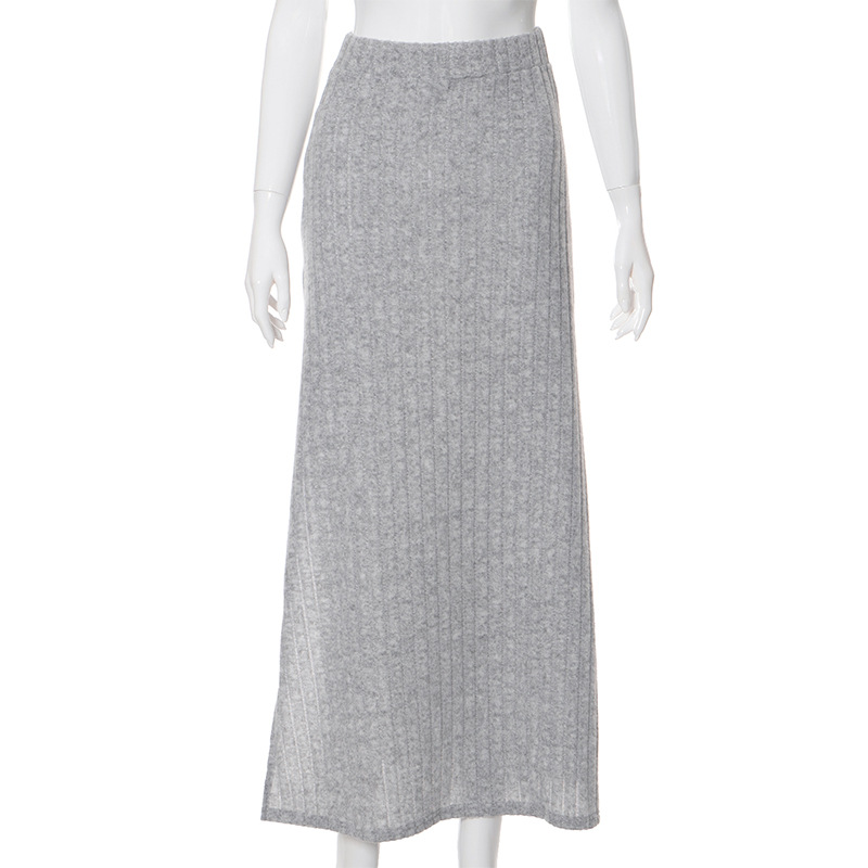 Slit Long Sheath Skirt - Image 3