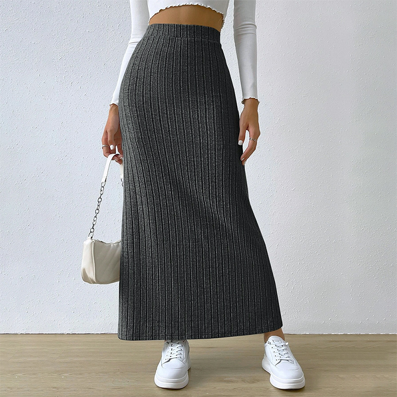 Slit Long Sheath Skirt - Image 9