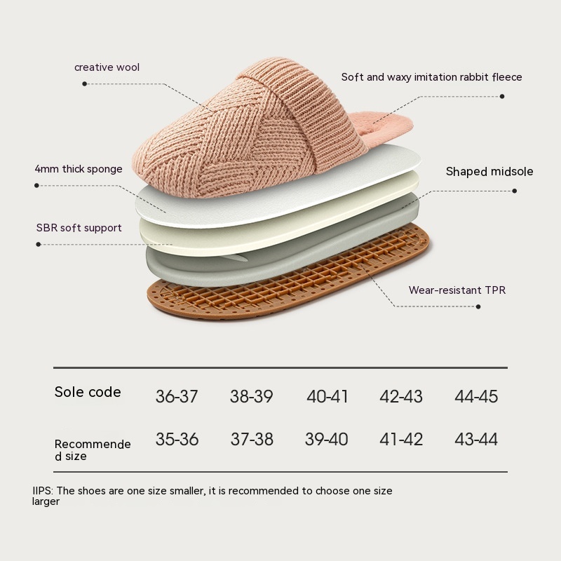 Yuangang Wool Cotton Slippers Image 5
