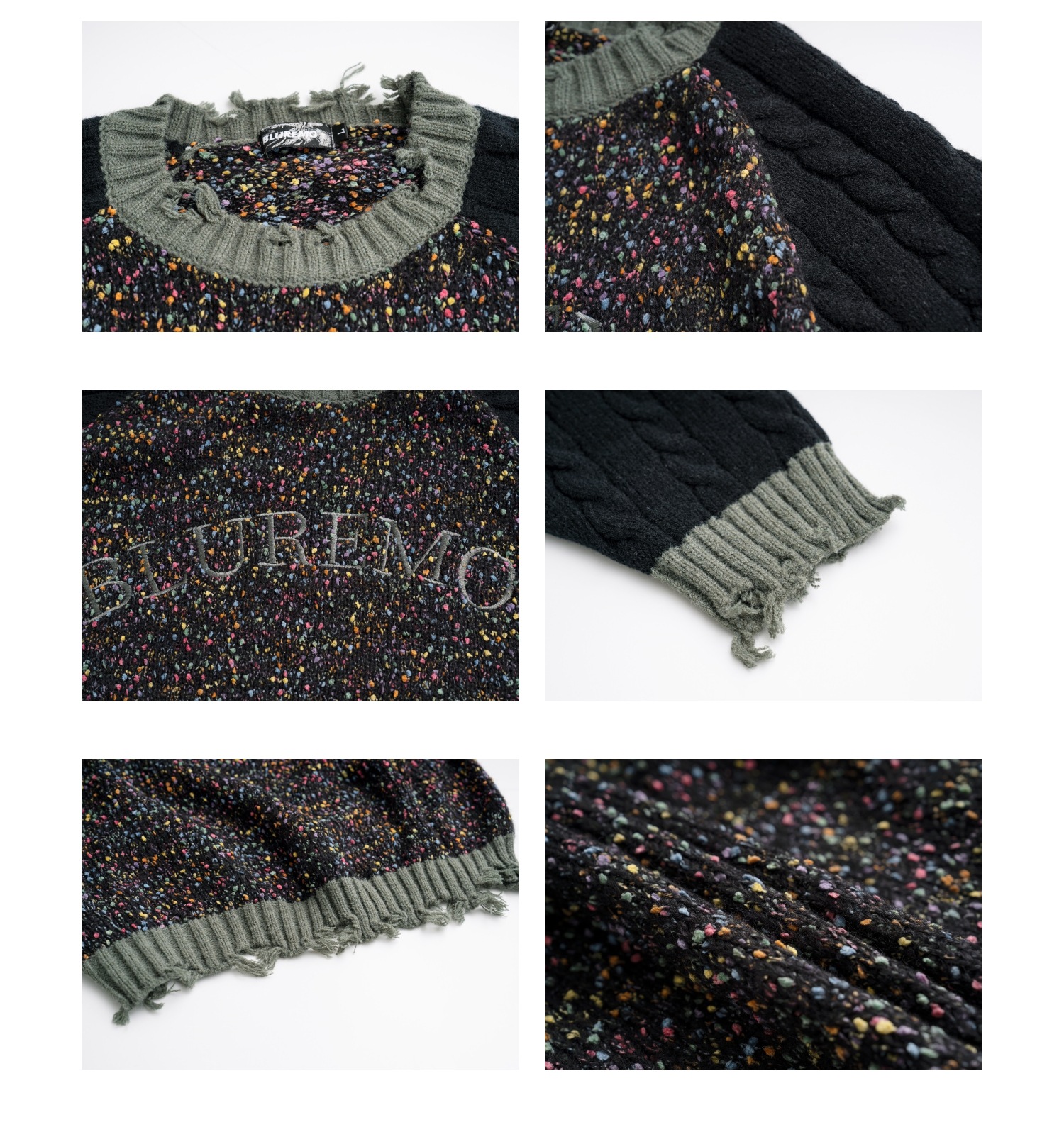 Patchwork Round Neck Couple's Dopamine Sweater