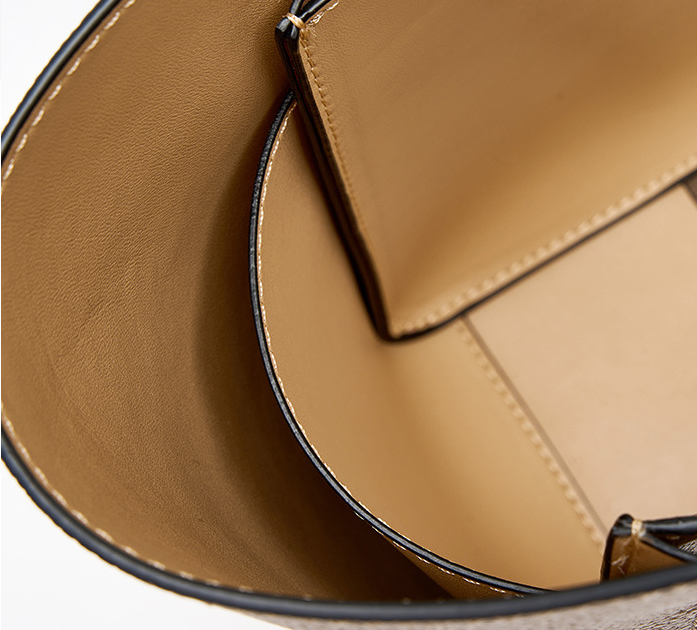 Color Block Leather Handbag - Image 9