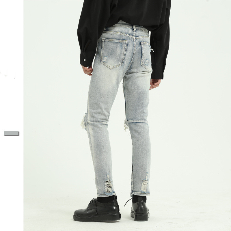 Light Blue Big Ripped Jeans - Image 3