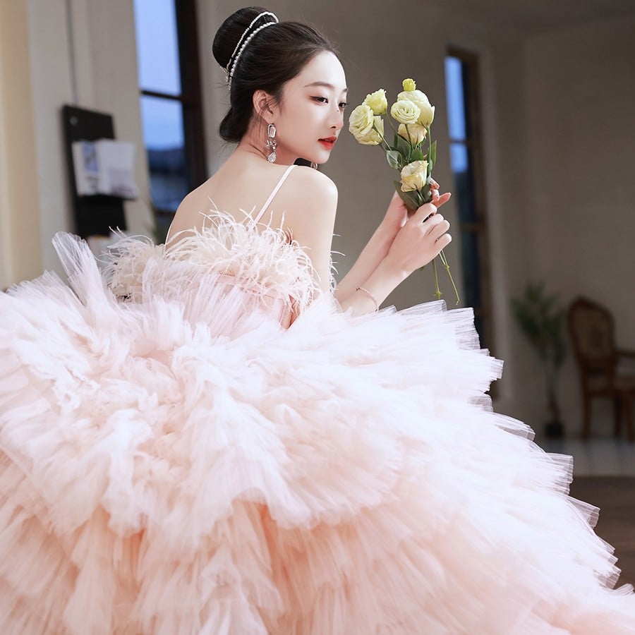 Sling Light Wedding Dress