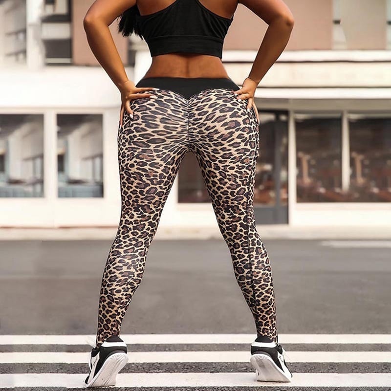 Hip Lifting Leopard Yoga Leggings Image 2