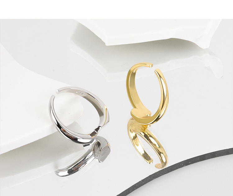 Korean Style Simple Lines Female Ring Image 3