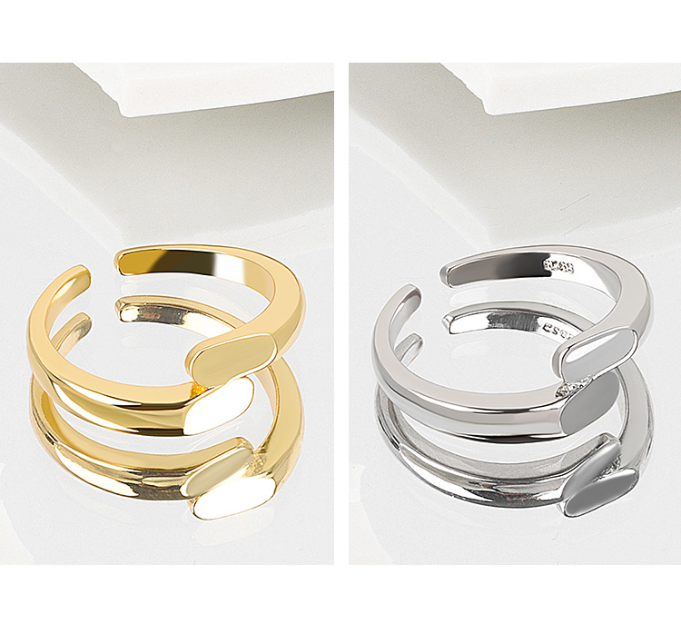 Korean Style Simple Lines Female Ring Image 2