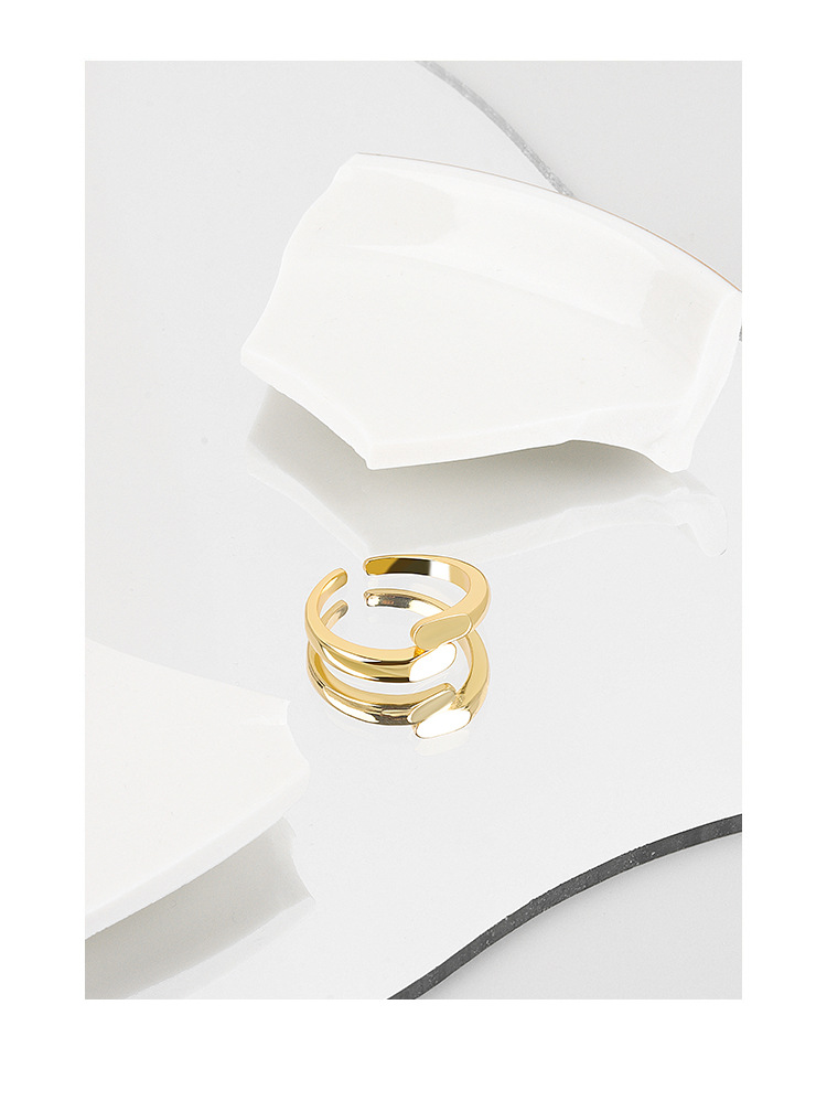Korean Style Simple Lines Female Ring Image 5