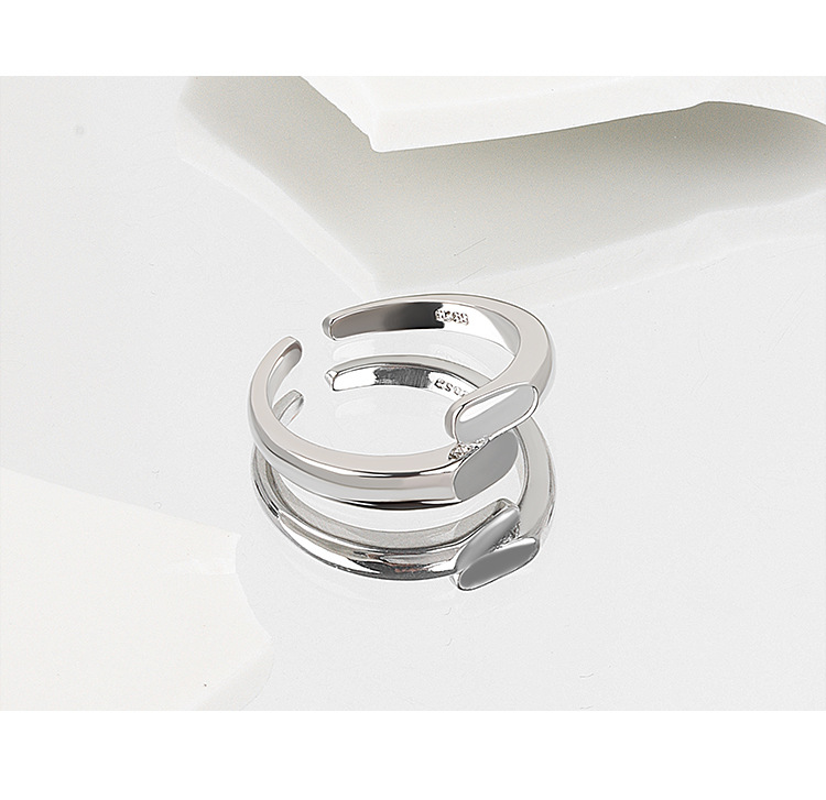 Korean Style Simple Lines Female Ring Image 1