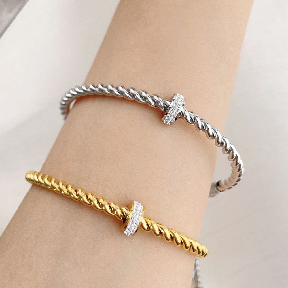 Gold Fried Dough Twists Bracelet