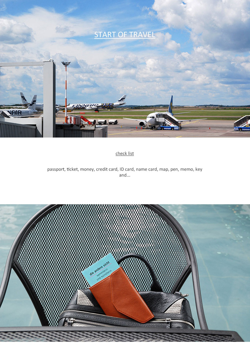 Multifunctional Tri-Fold PU Passport Bag Image 1