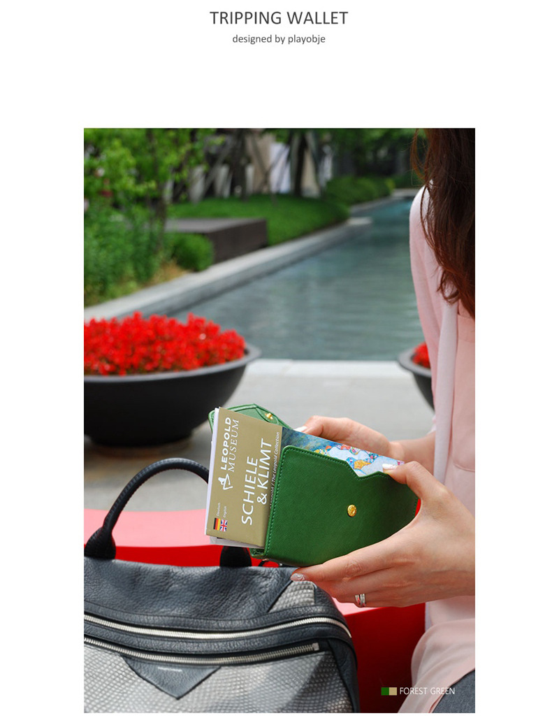 Multifunctional Tri-Fold PU Passport Bag Image 3