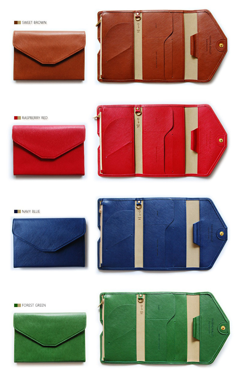 Multifunctional Tri-Fold PU Passport Bag Image 10