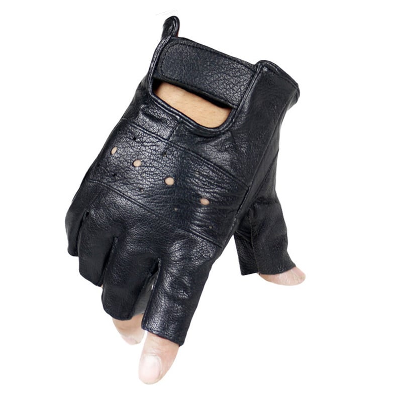 Leather Half Finger Gloves 3