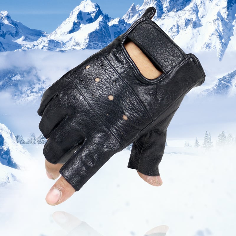 Leather Half Finger Gloves 1