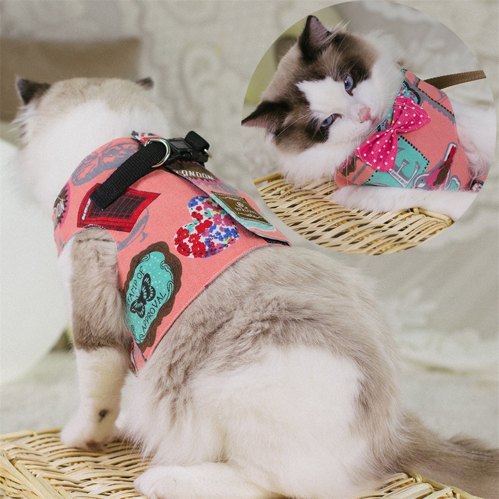 Cute Cat's Chest Back Traction Rope Clothes Image 7