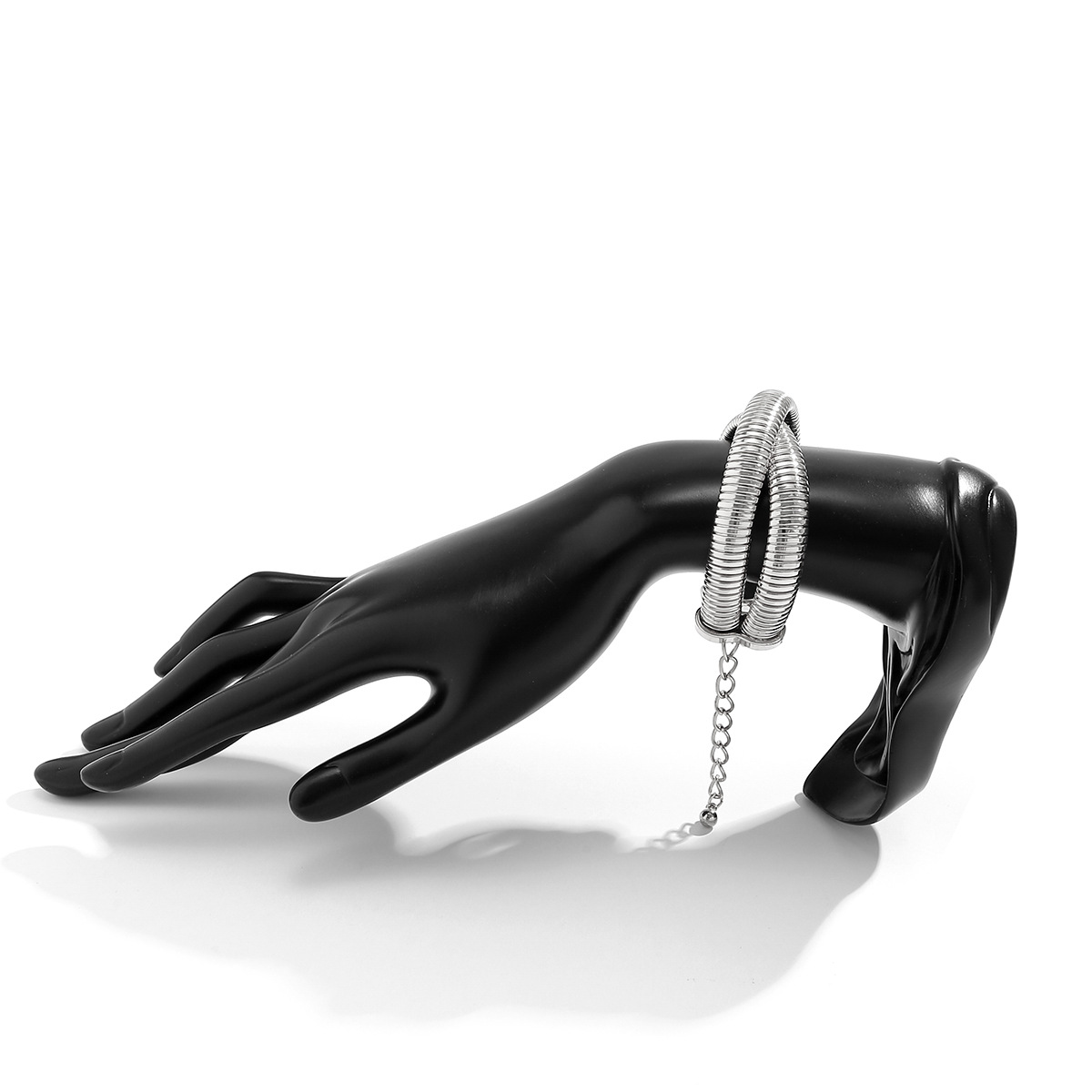Women's Metal Double Ring Spiral Bracelet 11