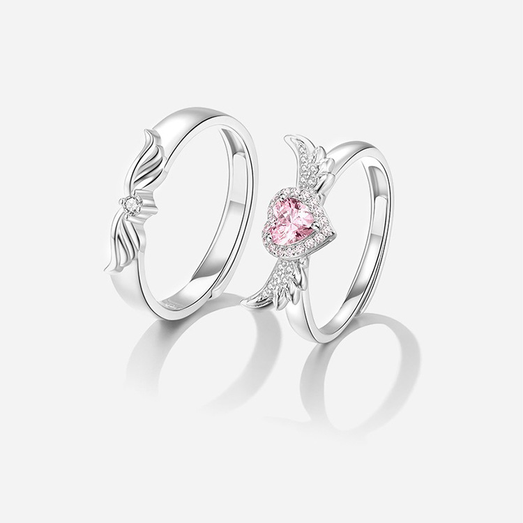 Angel Wings Couple Rings 2