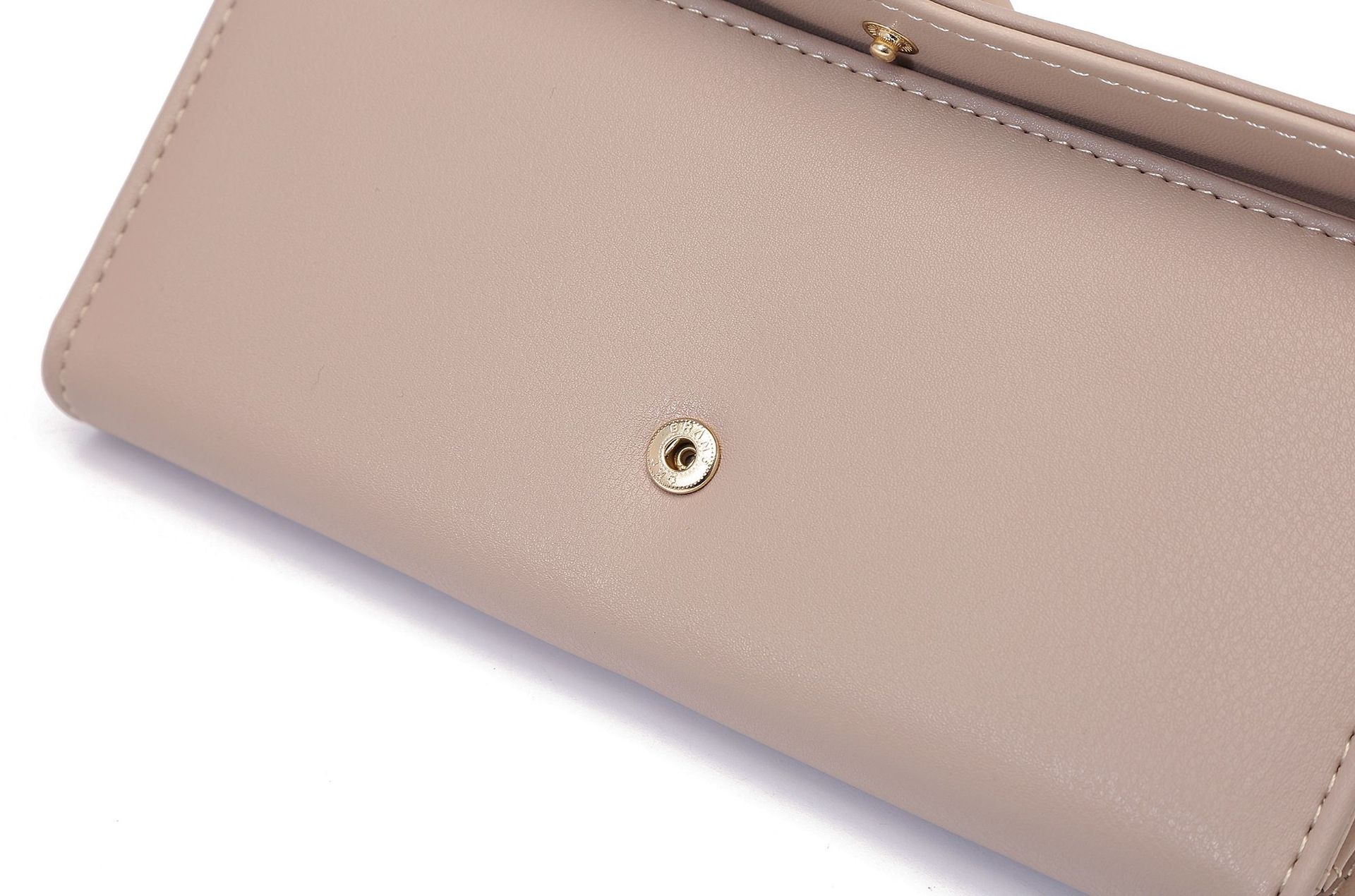 Long Metal Buckle Simple Tri-fold Clutch 6