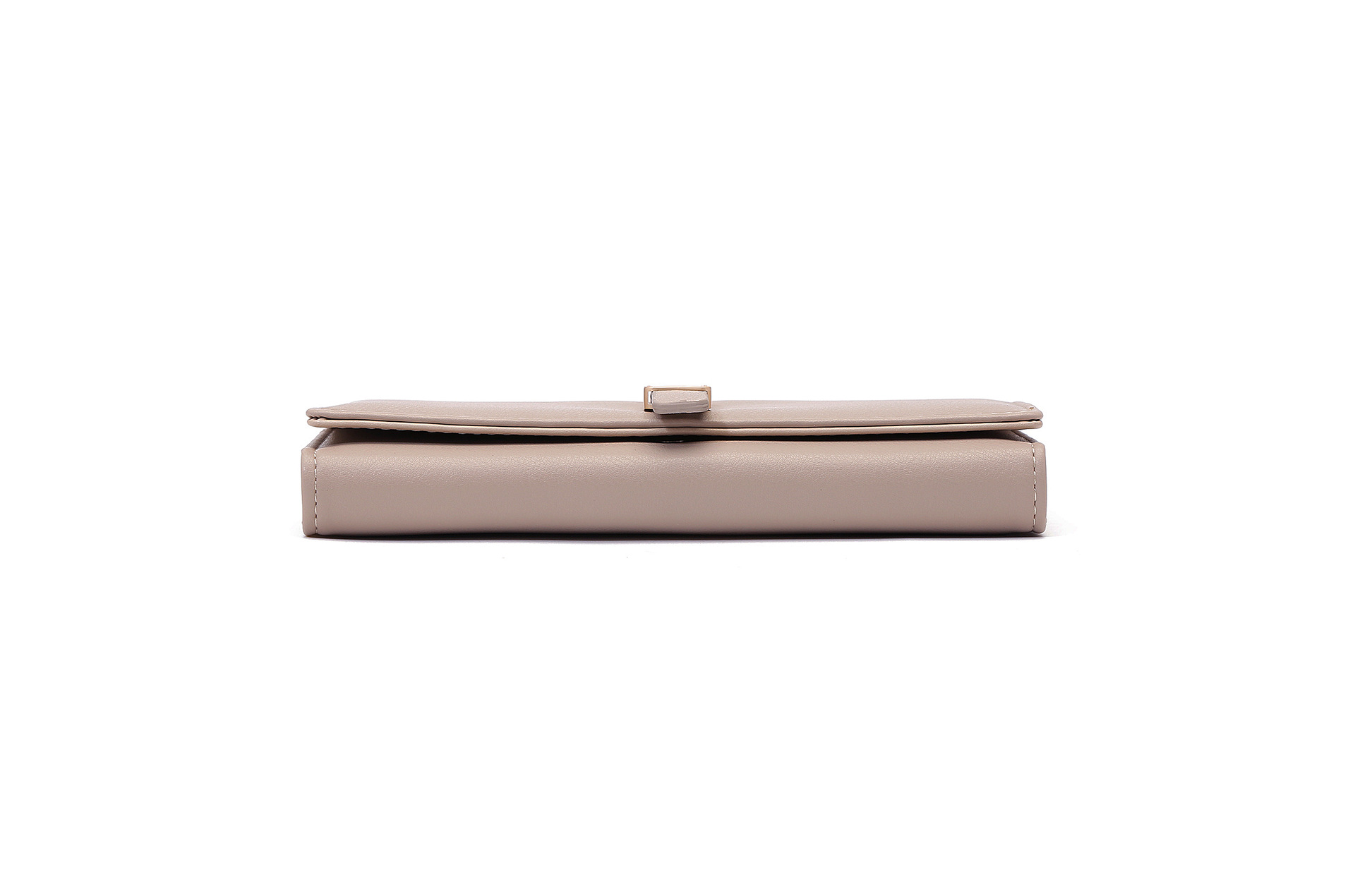 Long Metal Buckle Simple Tri-fold Clutch 4