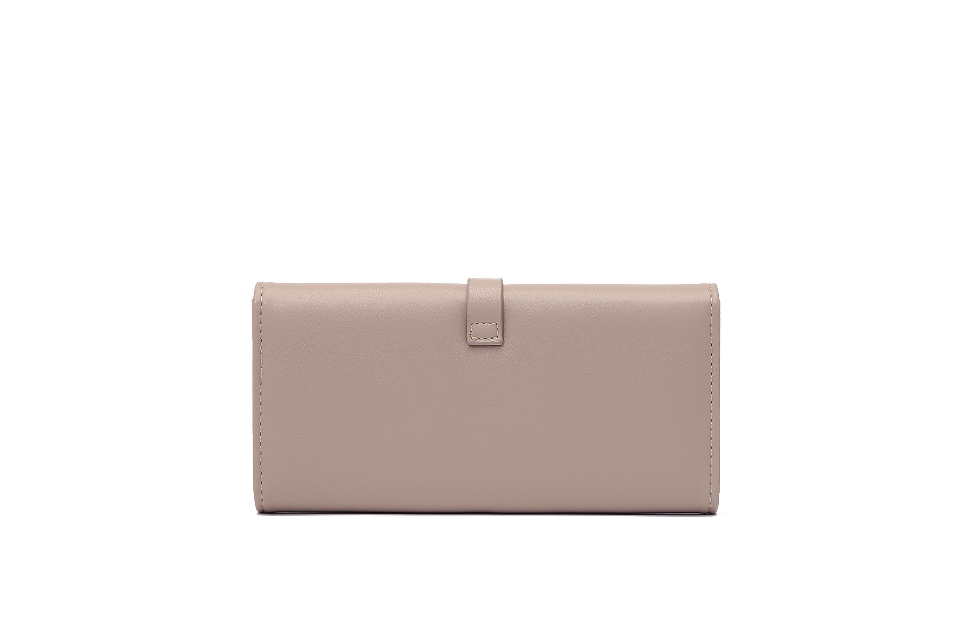 Long Metal Buckle Simple Tri-fold Clutch 2