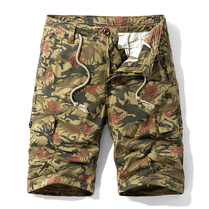 Camouflage Cargo Shorts Side View
