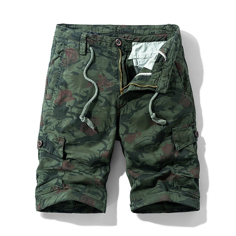 Camouflage Cargo Shorts Model Image