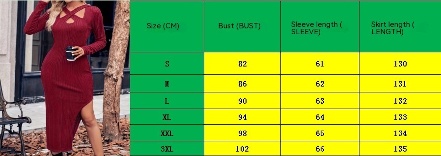 V-neck Split Hip Dress Image 1