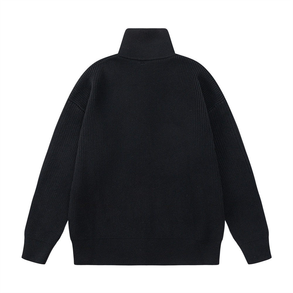 American Vintage Letter Print Knitwear Coat