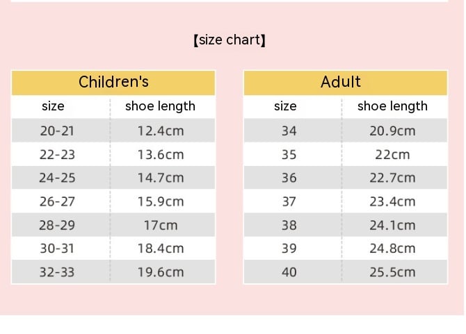 Shoe Size Chart