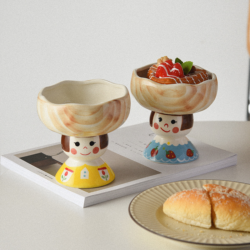 Creative Ceramic Mug Bowl Tray Image 2