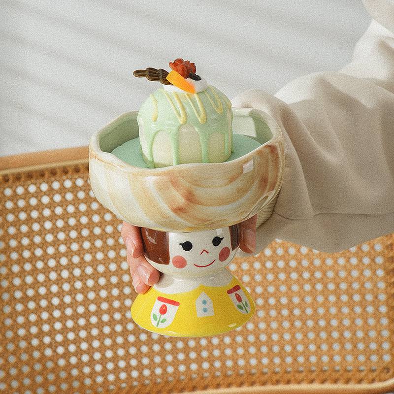 Creative Ceramic Mug Bowl Tray Image 6