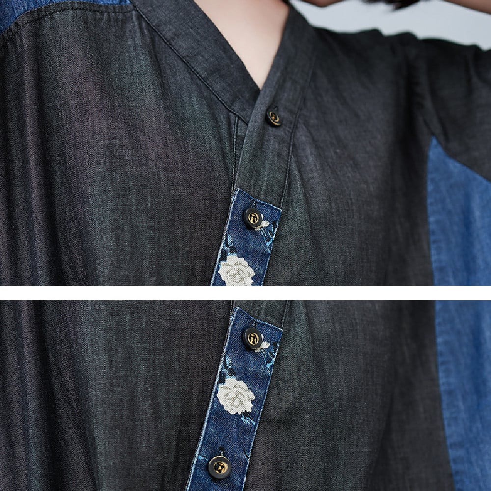 Women's Fashion Drawstring Denim Jumpsuit - Image 2