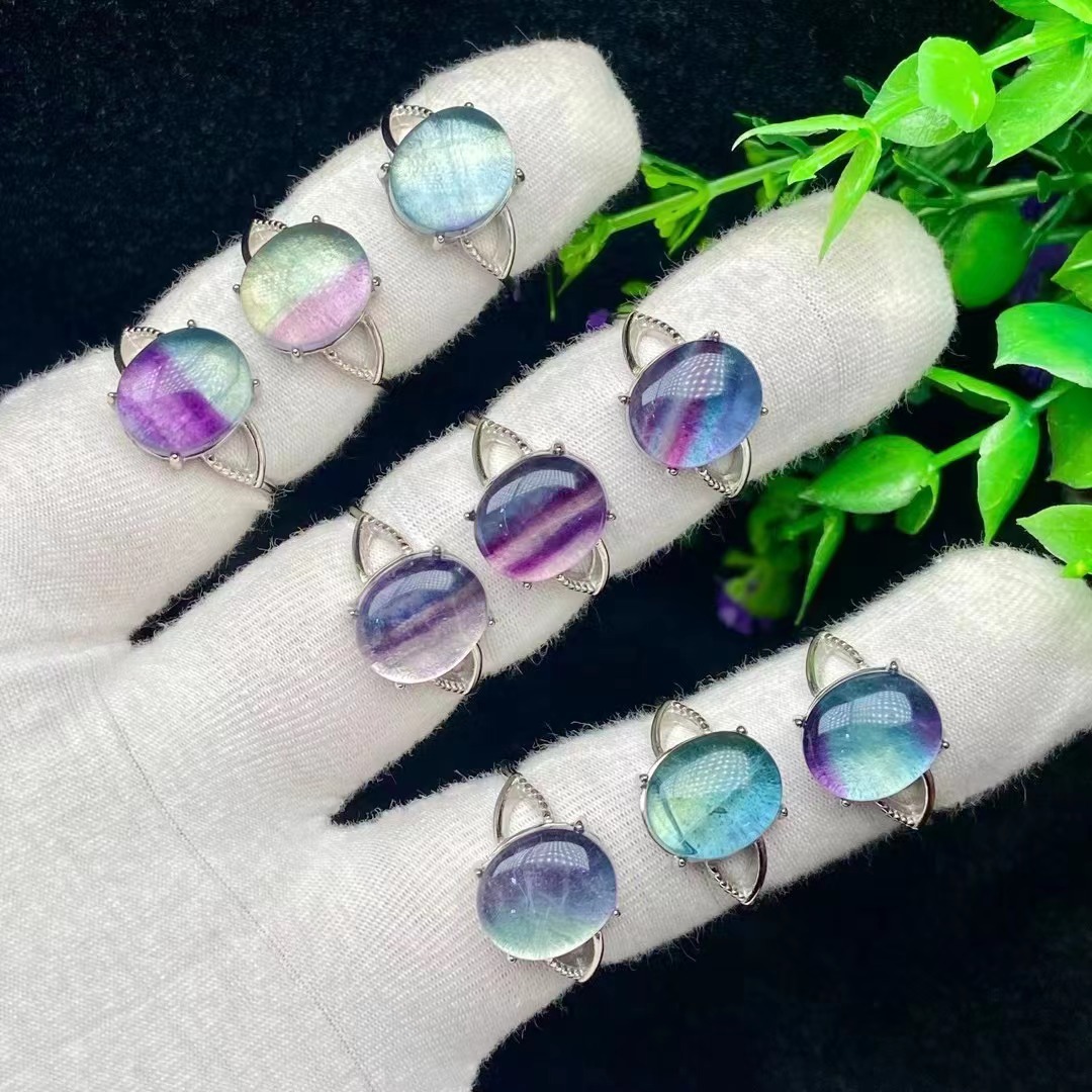 Purple Crystal Ring Image 5