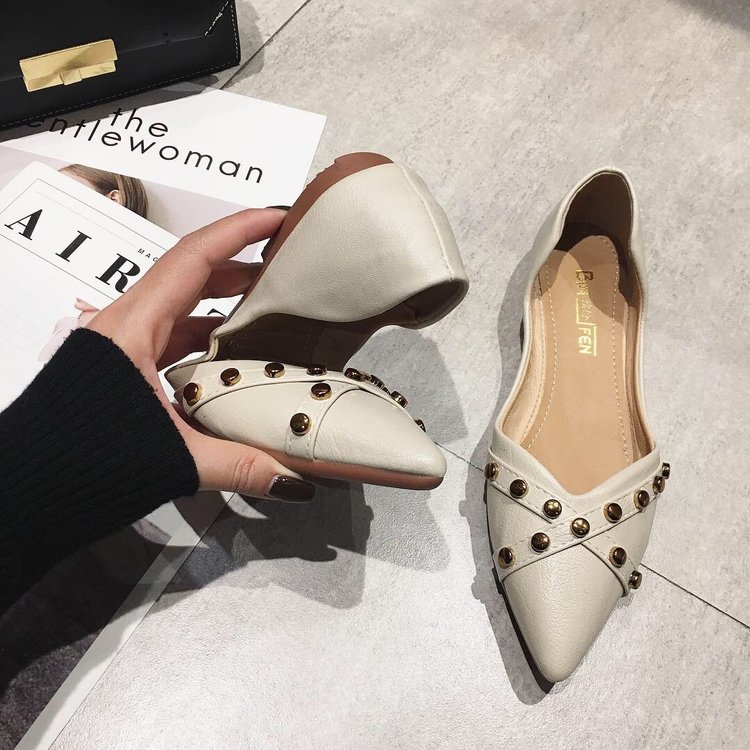 Pointed Toe Black Flat Shoes 2