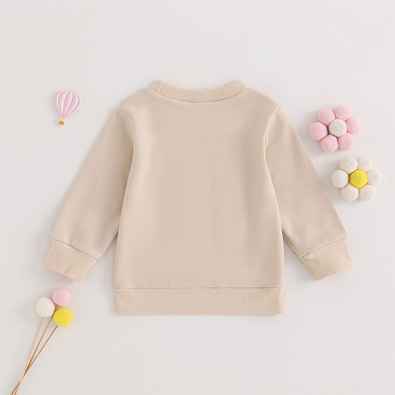 New Girls' Long-sleeved Alphabet Embroidery Long-sleeved Sweater