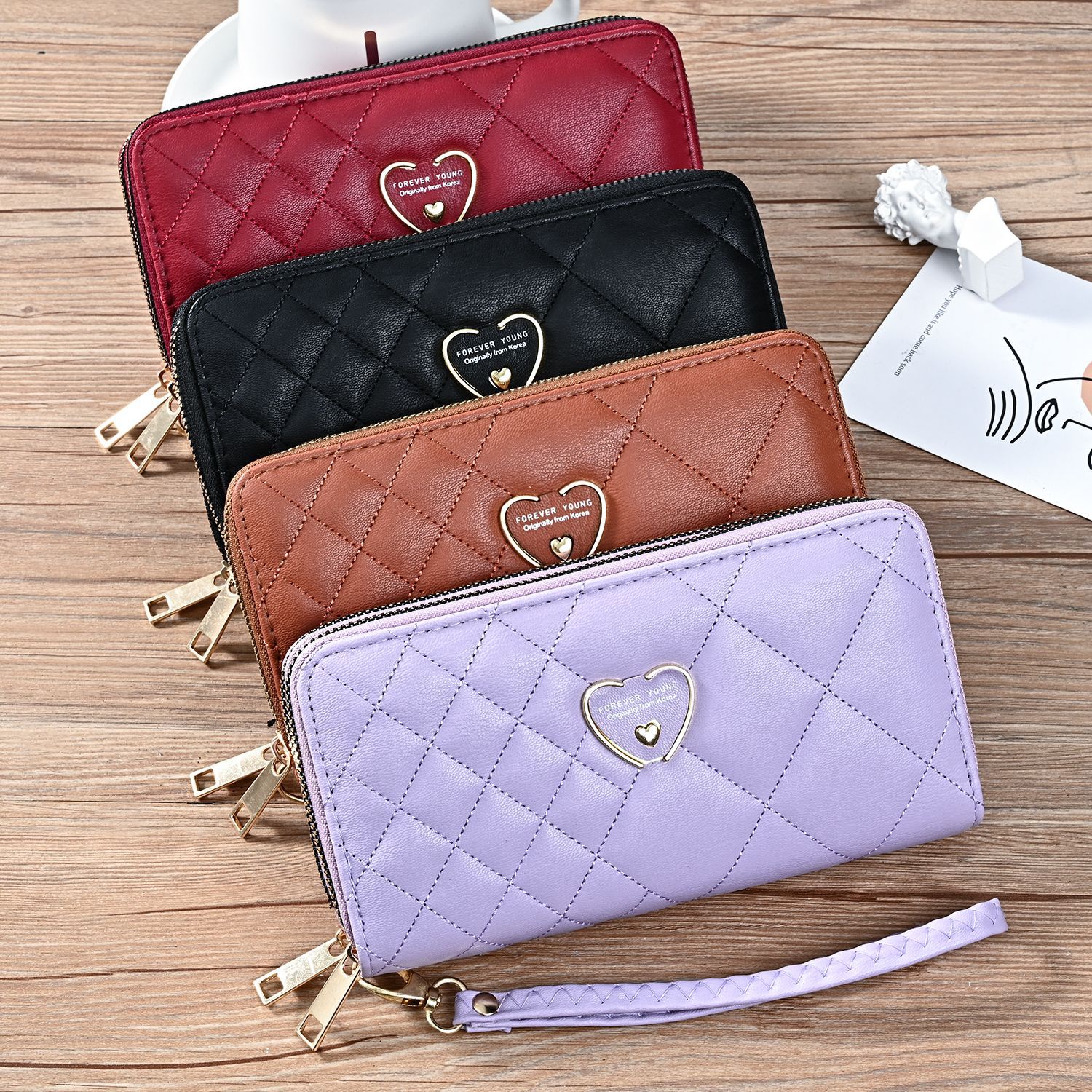 Women's Double Zipper Wallet - Image 1