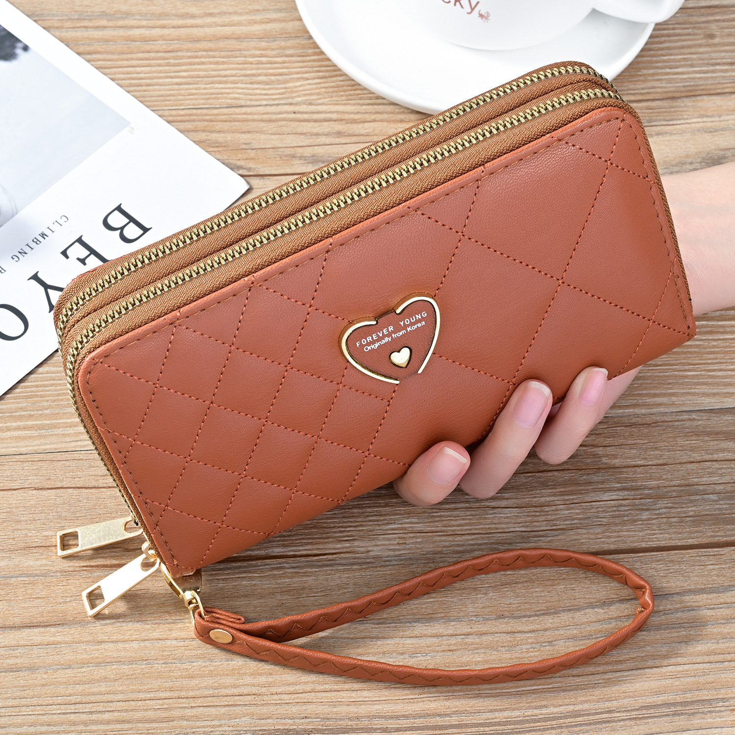 Women's Double Zipper Wallet - Image 5