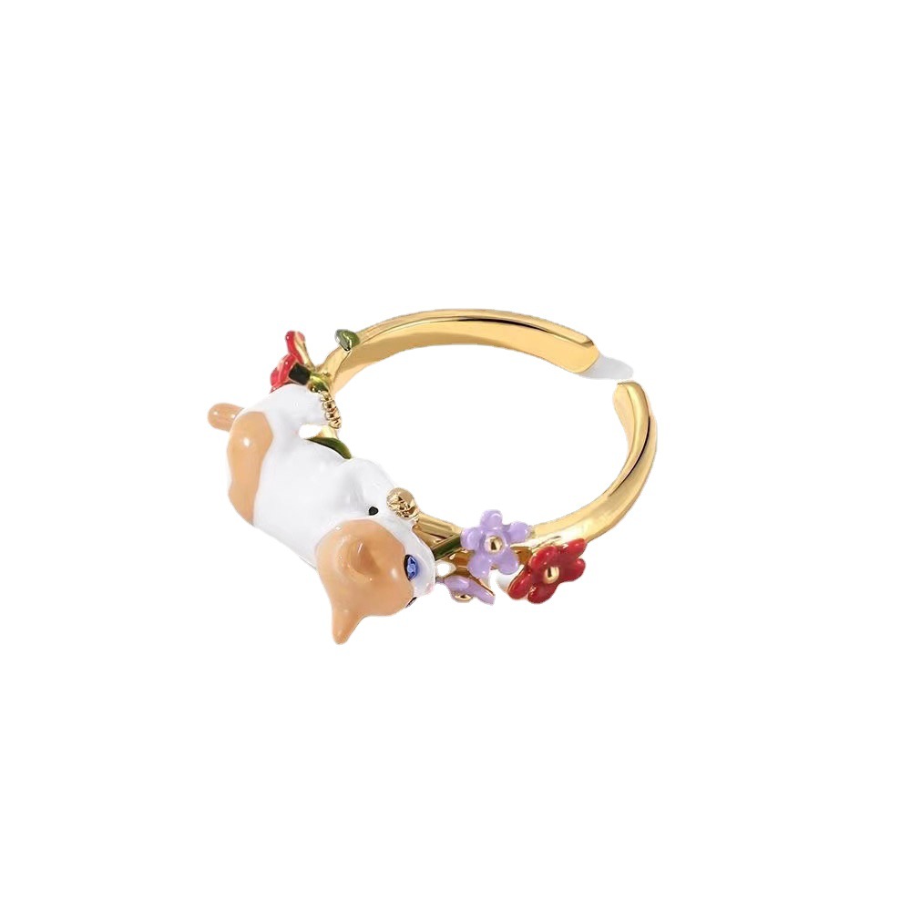 Smart Cute Cat Enamel Ring 3