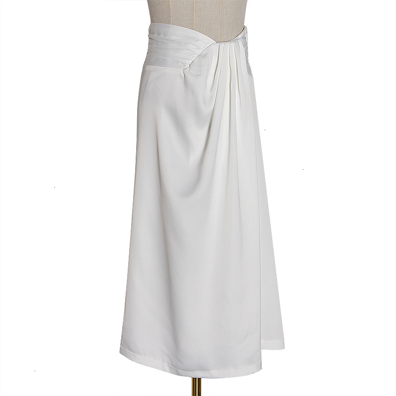 Women's Solid Color Half-Length Skirt - Side View