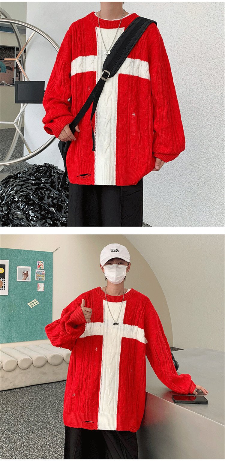 Vintage Trend Loose Knit Coat - Image 4