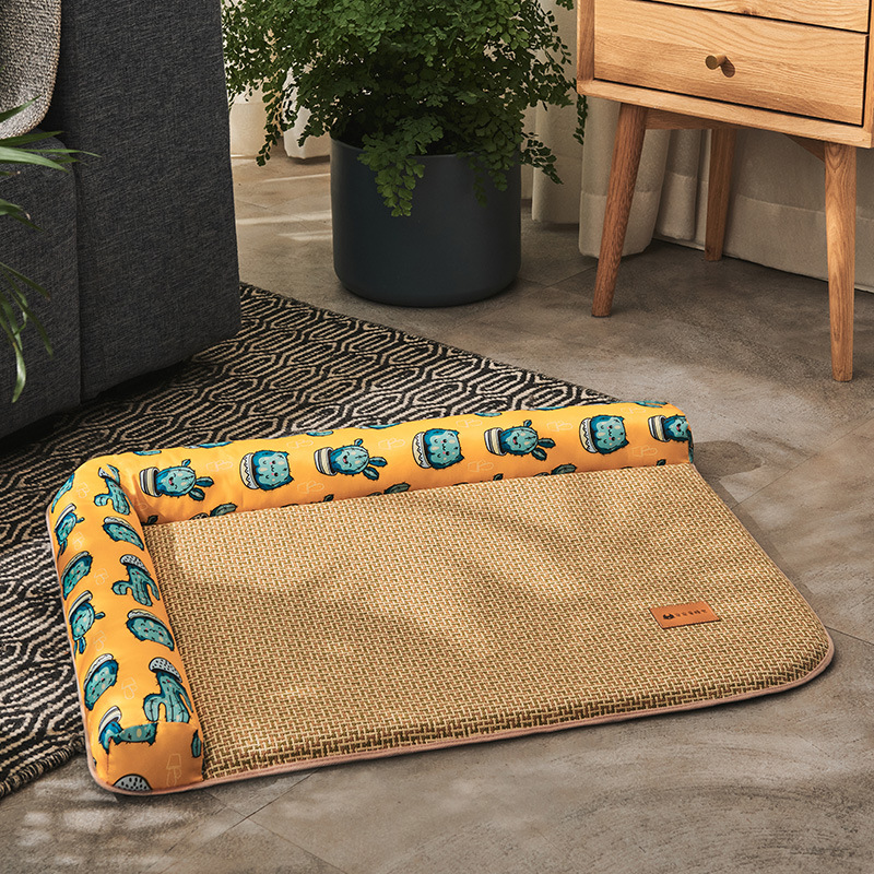 Non-stick Cat Bed Ice Pad - Yellow