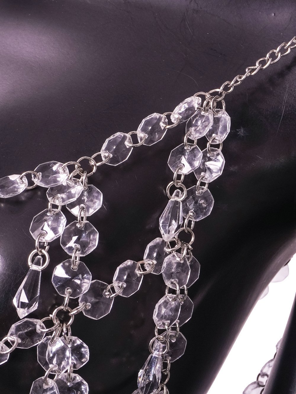 Gem Stitching Tassel Backless Dress Image 9