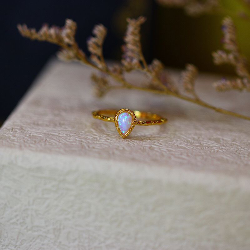 Women's Fashion Vintage Opal Ring 4