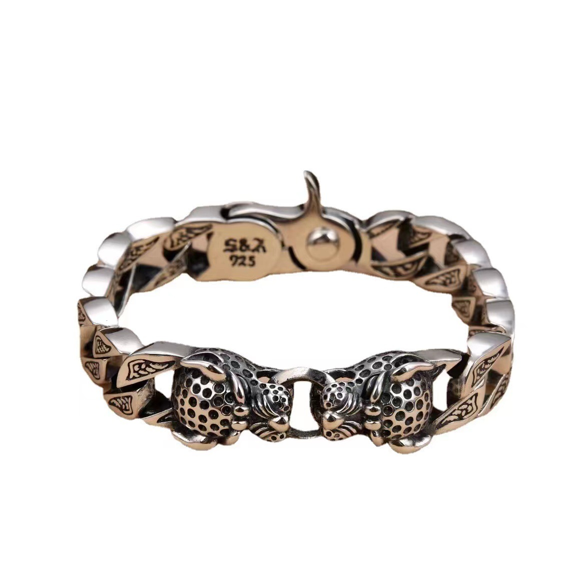 Men's Vintage Handmade Silver Woven Bracelet 3